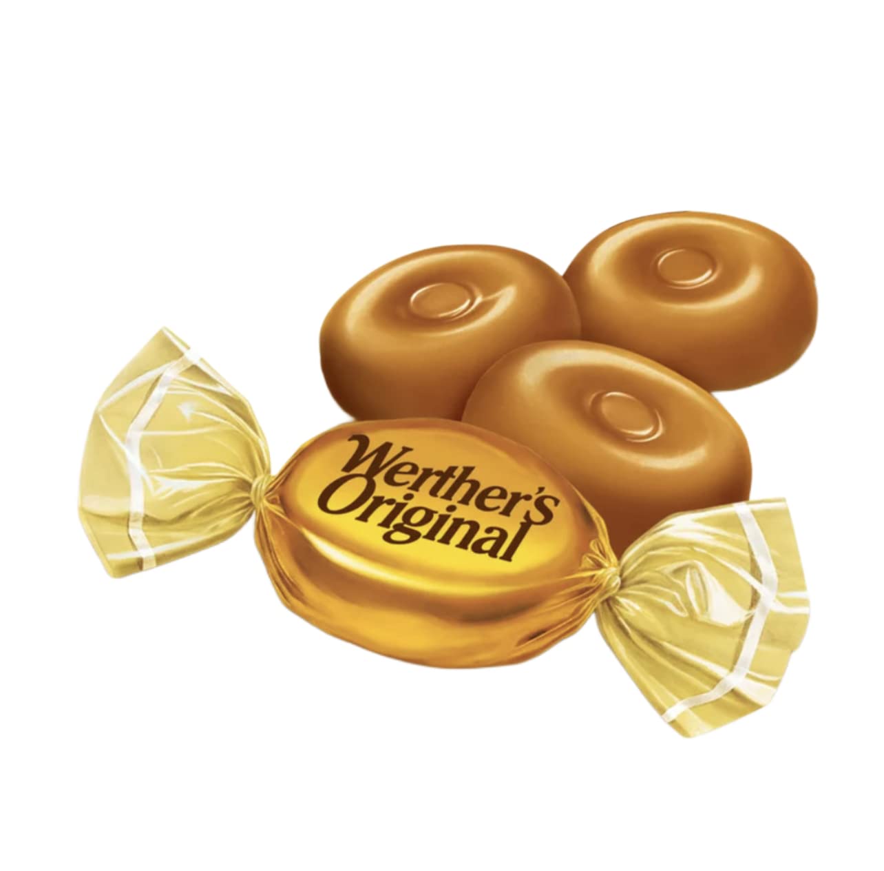 Werthers' Original | Classic Original Caramel Hard Candies, 2.65-Oz. Bags, 4 Pack | Sameday Shippers Card Included : Grocery & Gourmet Food
