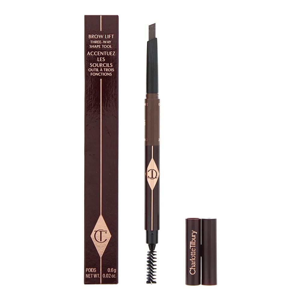 Charlotte Tilbury Brow Lift Three-Way Shape Tool - Luscious Brow (Medium Brown) : Beauty & Personal Care