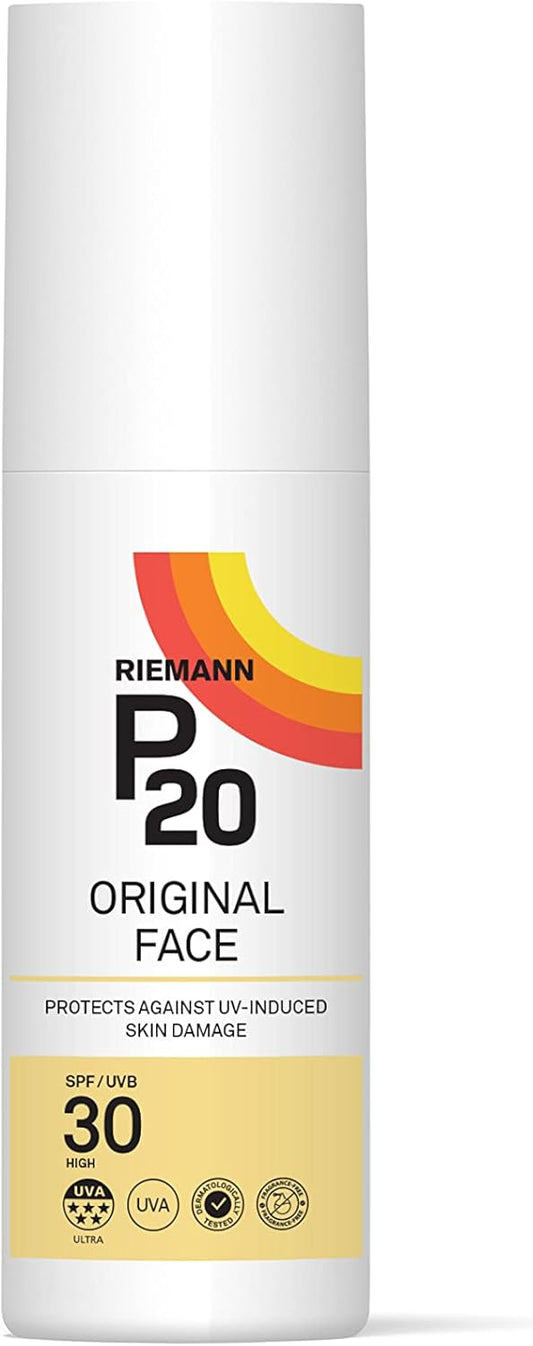 Riemann P20 Face Sun Cream Spf30 50 G Long Lasting Uva And Uvb Protection For Up To 10 Hours, Highly Water Resistant