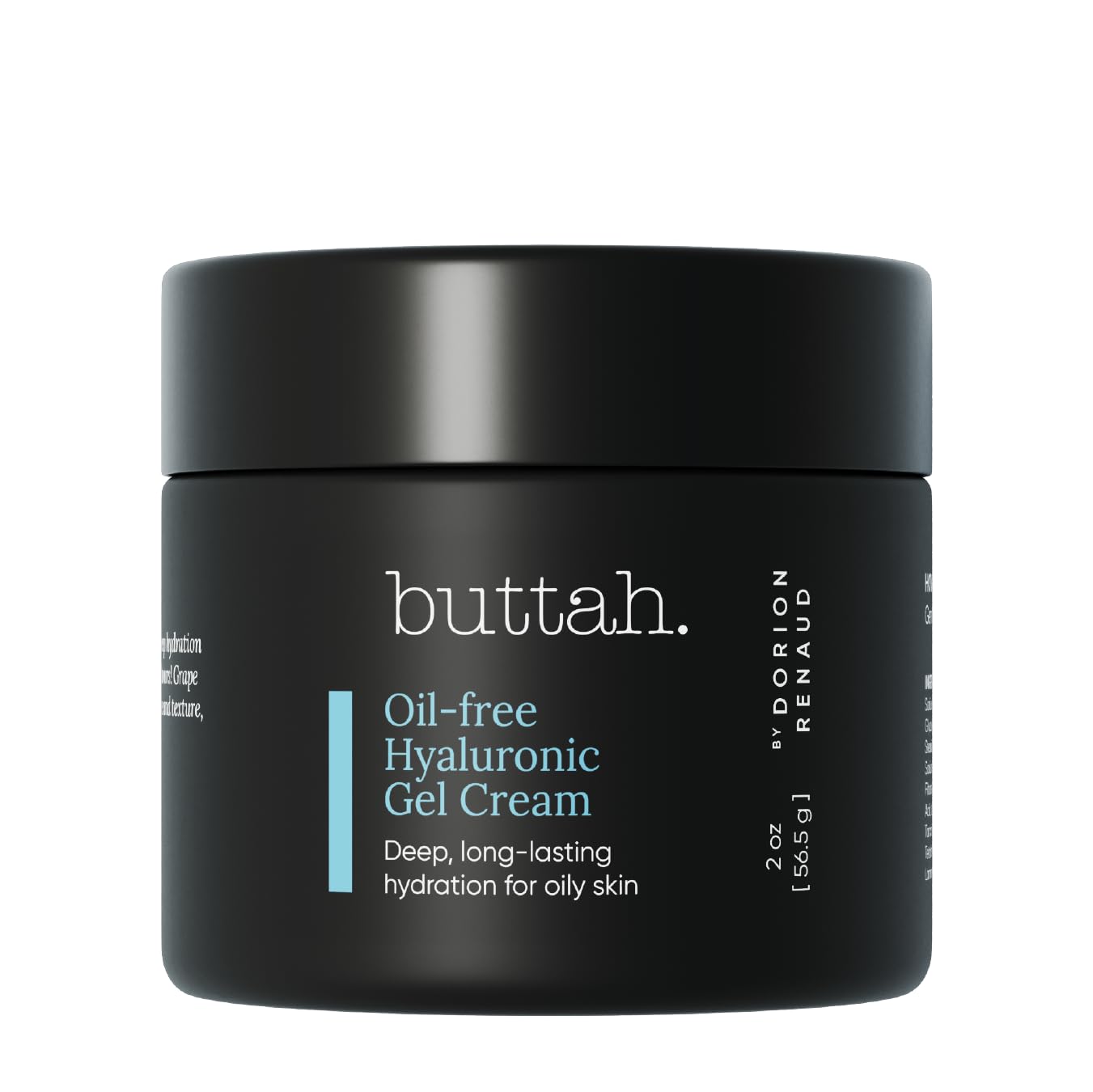 Buttah Skin By Dorion Renaud Oil-Free Hyaluronic Gel Cream 2Oz - Daily Moisturizer - Hyaluronic Acid For Deep Hydration - Am & Pm Moisturizer - Naturally Based Skin Care - Black-Owned Skincare
