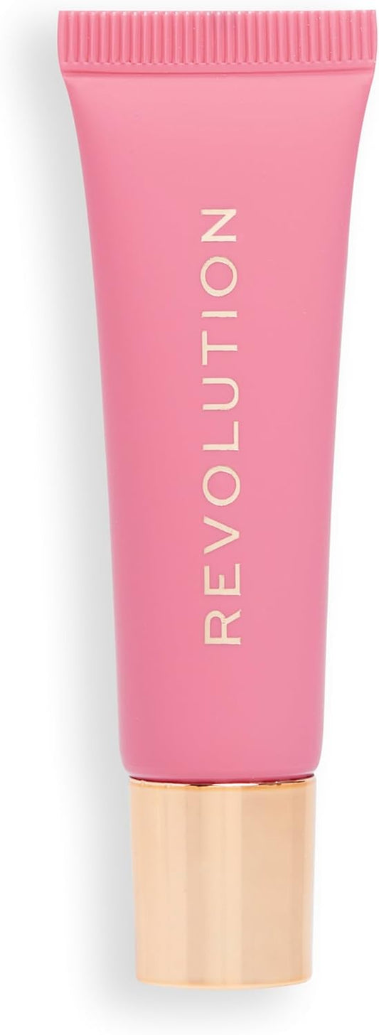 Makeup Revolution, Juicy Peptide Lip Balm, Hydrating Lip Balm With Sheer Colour, Infused With Vitamin E & Peptides, Clear Ice, 8Ml
