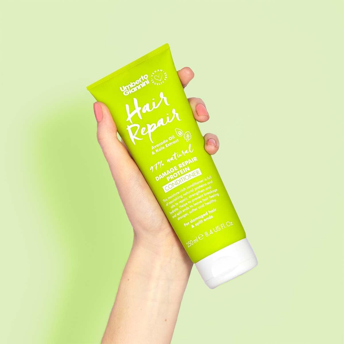 Umberto Giannini Hair Repair Shampoo & Conditioner Duo - Enriched with Avocado Oil for Dry & Damaged Hair - Vegan and Cruelty Free : Amazon.co.uk: Beauty