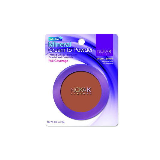 Nicka K New York Mineral Cream To Powder 0.53Oz, Mp207 Brown : Beauty & Personal Care