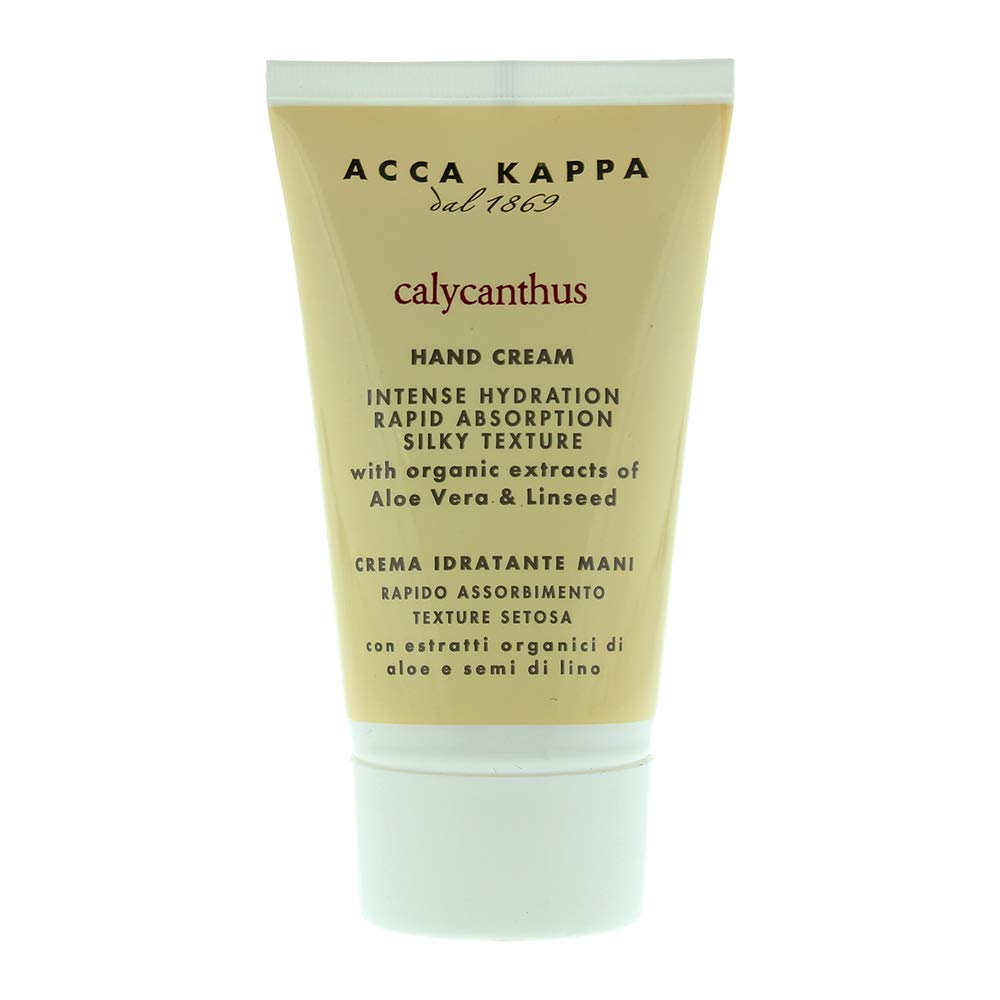 Acca Kappa Calycanthus Hand Cream 75 Ml Aloe Vera And Linseed Moisturizing Jasmine-Peach Scent