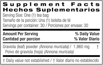 Bio Nutrition Inc. Graviola Tea 30 Bag, 0.02 Pound