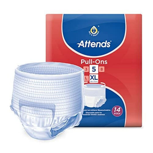 Attends Pull-Ons - 5 Extra Large Disposable Pants, 1 Pack Containing 14 Units