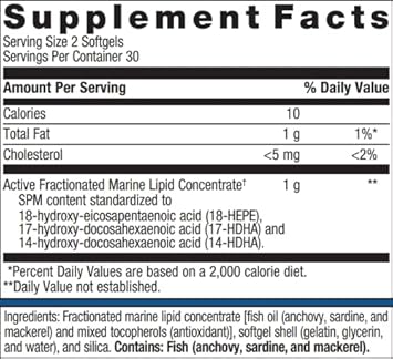 Metagenics Spm Active - Specialized Pro Resolving Mediators For Joint Comfort, Tissue Health & Minor Discomfort Relief* - Non-Gmo - Gluten Free - 60 Softgels