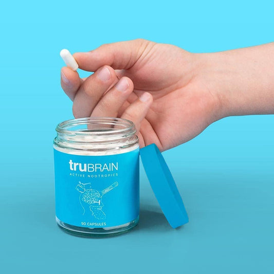 Trubrain Nootropic Capsules - Focus, Energy, Clarity. Fast Absorbing Nootropics Capsules | Brain Boosters | Improve Memory | Stop Procrastination (Strong)
