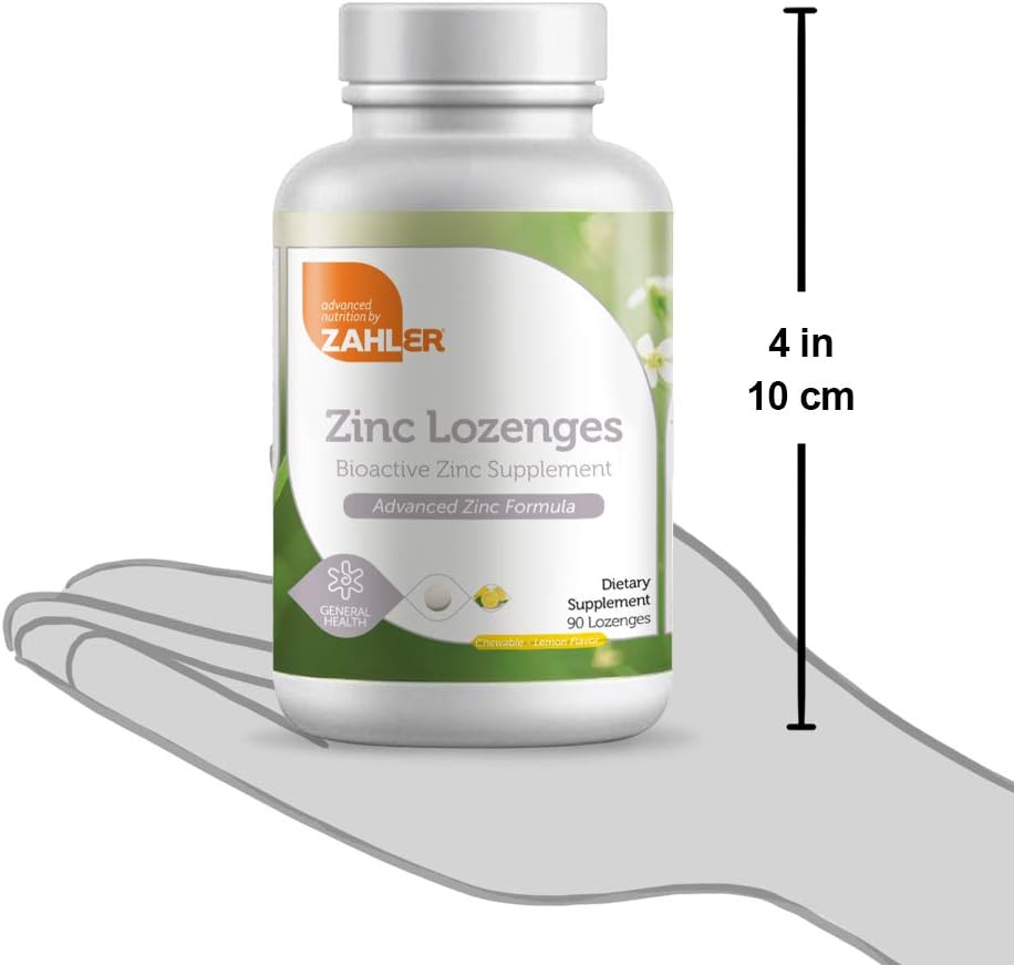 Zahler Zinc Lozenges, 35mg Chewable Zinc Tablets, Immune Support Antio