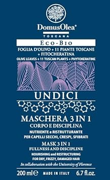 Domus Olea Toscana Mask 3 In 1 200 Ml Nutrient, Restructuring, Body And Discipline