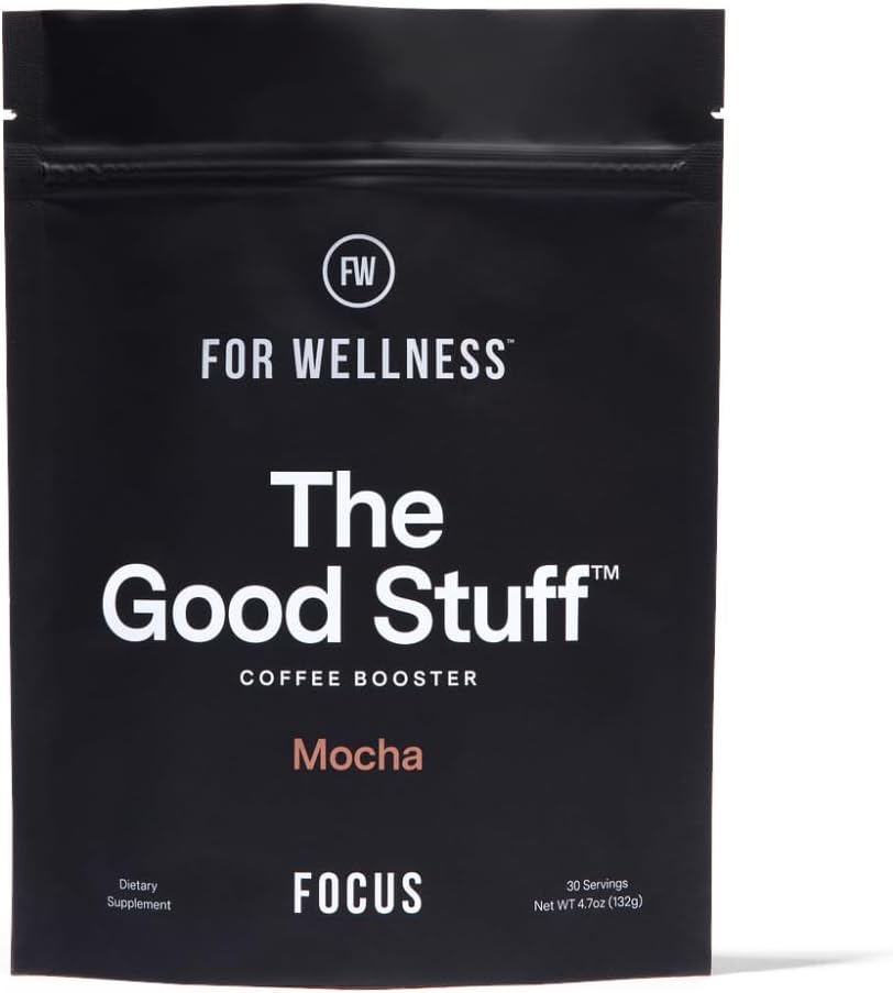 For Wellness The Good Stuff™ Focus Blend (30 Servings Pouch), Non-Dairy Coffee Supplement – Stimulates Cognitive Function & Mental Clarity