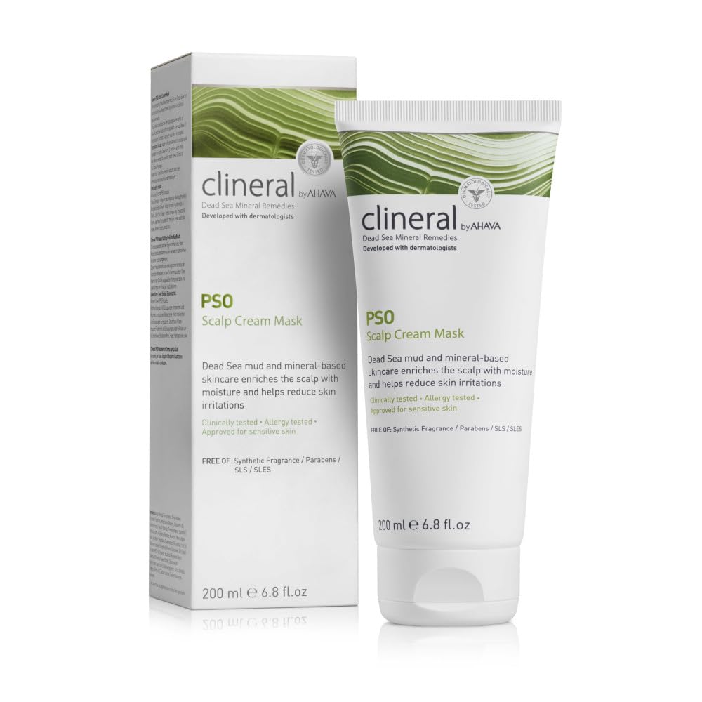 Ahava Clineral Pso Scalp Cream Mask - Rich, Creamy Scalp Mask To Reduce Irritations & Dryness, Hydrates & Nourishes The Hair & Scalp, With Osmoter, Dead Sea Mud, Hippophae & Grapefruit Oil, 6.8 Fl.Oz : Beauty & Personal Care