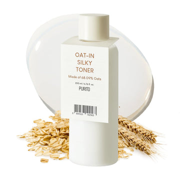 Purito Oat-In Silky Toner 200Ml / 6.76 Fl. Oz. Vegan Ingredients, Cruelty-Free, Facial Toner