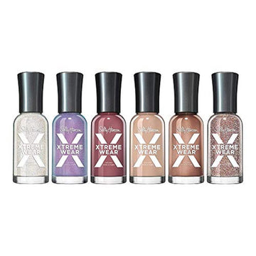 Sally Hansen Xtreme Wear Summer Bundle: Mauve Over, Bare it All, Rose Bold, Iris Illusion, Disco Ball, Strobe : Beauty & Personal Care