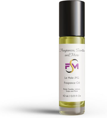 Le Male Jpg Fragrance Oil - 3 Bottles 0.33 Fl Oz Glass Roll On (10Ml)