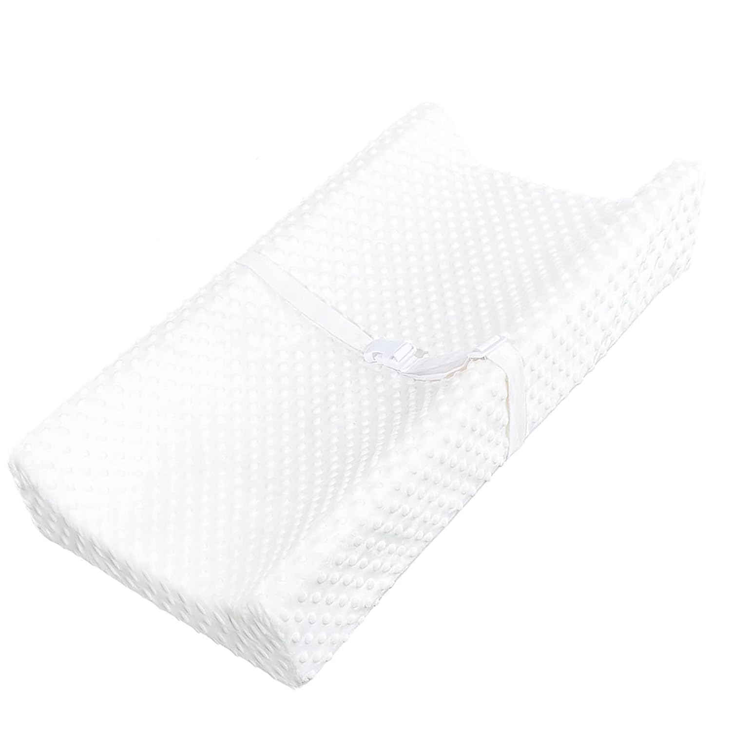 Yening Mini Baby Diaper Changing Pad For Dresser Top With Cover 27" X 16", Waterproof Lining Small Foam Contoured Changing Table Pads Topper White