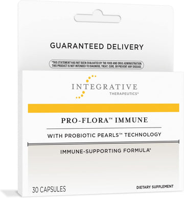 Integrative Therapeutics Pro-Flora Immune With True Delivery Technology - Immune System Support With Lactoferrin* - Once-Daily Dosage - Shelf Stable - Survives Stomach Acid - 30 Count
