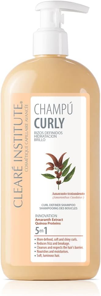 Clearé Institute Curly Shampoo Defined Curls, Moisture and Shine Nourishes and Detangles Perfect Curls 97% Natural Ingredients 400 ml
