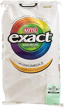 Kaytee Exact Rainbow Large Pet Parrot Food, 20 Pound : Parrot Pellets Food : Pet Supplies