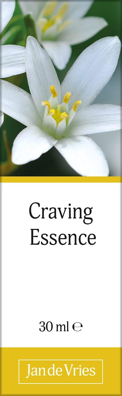 Jan De Vries Craving Essence | Flower Essence | Support Your Ability To Resist Temptations & Cravings | Contains Tansy, Chicory & Agrimony | 30Ml