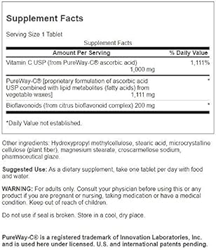 Swanson Pureway-Vitamin C 1Vitamin 000 Milligrams W/Bioflavonoids 1Vitamin 000 Milligrams 90 Tabs