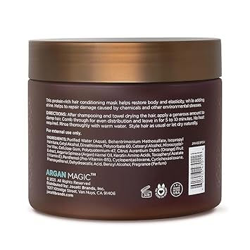 Argan Magic Restorative Hair Mask - Protein Rich Conditioning Hair Mask That Hydrates, Restores And Repairs Damaged Hair | Made In Usa, Paraben Free, Cruelty Free (24 Oz)