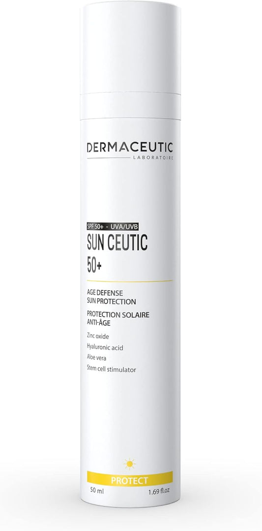 Dermaceutic Sun Ceutic 50+ - Sun Cream Spf 50+ - Full Spectrum Protection Sunscreen With Powerful Uva/Uvb Filters - Defense Face Sun Block - 50Ml