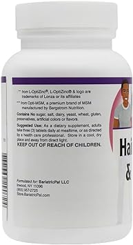 BariatricPal Hair, Skin & Nails Formula Tablets (90ct Bottle) : Health & Household