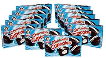 Little Debbie Chocolate Cupcakes, 96 Chocolate Cupcakes Filled With Creme (12 Boxes)