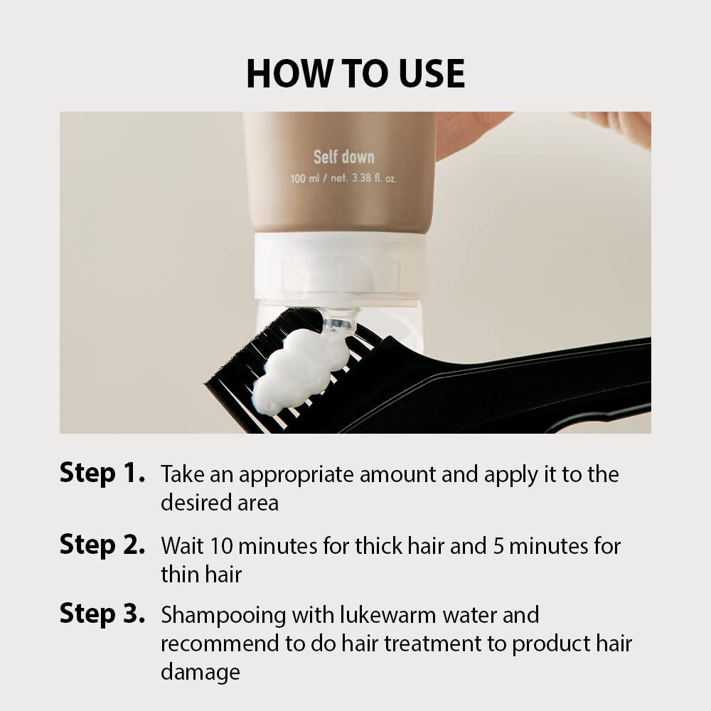 Dashu For Men Protein Down Cream 3.38 Fl Oz - Diy Kit For Down Perm, Natural Hair Straightener, Side Hair Tamer : Beauty & Personal Care