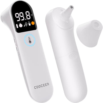 Ear Forehead Thermometer for Adults and Kids: COOCEER Touchless Temperature Measurement - Fast Easy and Accurate Digital Fever Thermometers for Family, Baby, Infants, Toddler, Children