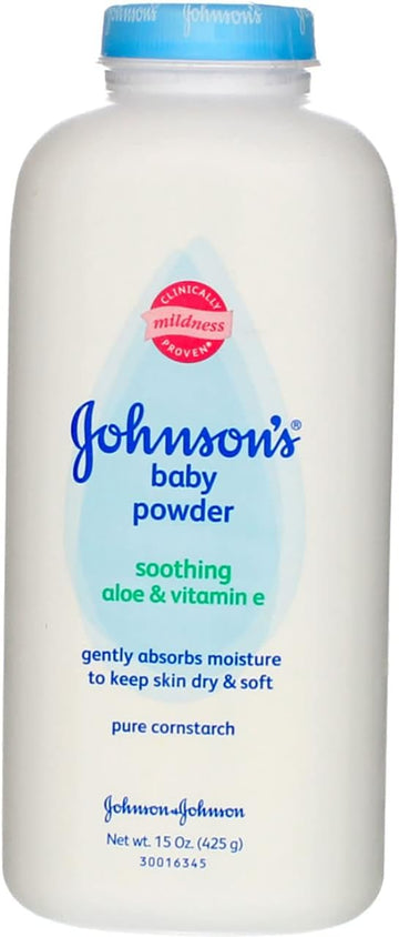 Johnsons Baby Powder Aloe Vitamin E,15 Oz (4 Pack)