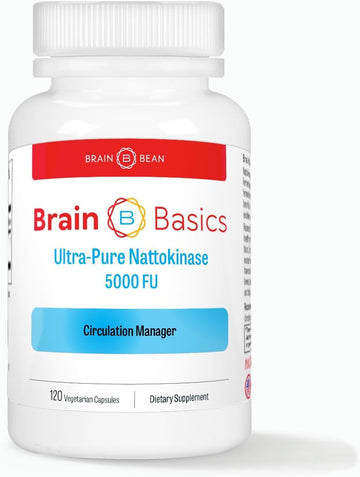 Brain Basic Ultra Pure Nattokinase 5000 Fu Highest Potency Available- 120 Servings