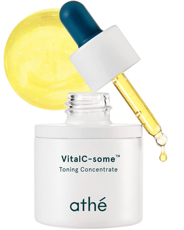 Athe Vital C-Some Toning Concentrate, Anti-Aging & Radiance Face Ampoule With Pure Vitamin C For Blemishes And Freckles, Korean Vegan Serum Targets Age Spots & Smooths Skin, 0.67 Fl.Oz