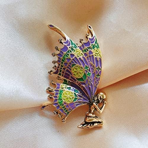 Butterfly Wing Rhinestone Brooch - Trendy Pin for Suits, Backpacks, Collars, and Fashion