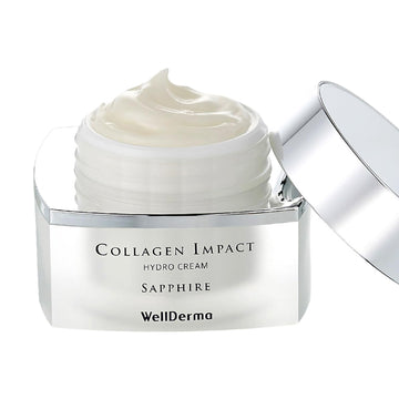 Wellderma Sapphire Collagen Impact Hydro Cream 1.69 Fl.Oz. - Collagen Firming And Hydrating Face Moisturizer, Rich Nutrients Healthy Glow Moisture Cream For Wrinkles And Sagging Skin