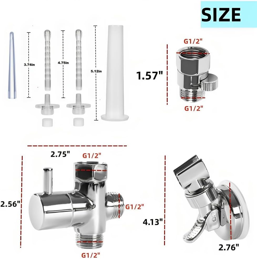 Shower Enema System Kit- Vaginal and Anal Cleaning Kit with 3 Enema Nozzle and 6.56 Foot Metal Hose, Enema Showerhead Colonic System Cleaner for Most Shower Systems : Health & Household