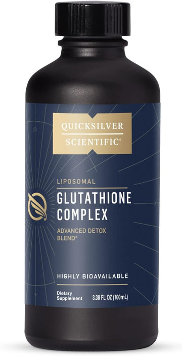 Quicksilver Scientific Glutathione Complex - Superior Absorption Antioxidant Supplement with Liquid Glutathione & Milk Thistle - Vitamin B Complex + Glutathione Supplement for Daily Use (3.38 oz)