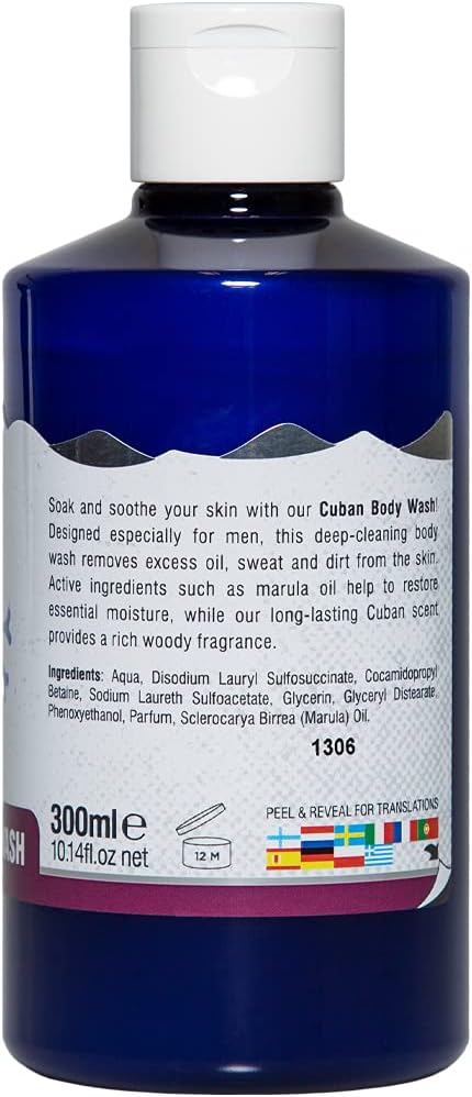 The Bluebeards Revenge, Cuban Body Wash For Men, Vegan Friendly Moisturising Shower Gel, Sls And Paraben Free, 300Ml
