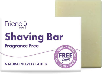 Friendly Soap Handmade Natural Fragrance Free Shaving Soap - Smooth, Gentle, Sensitive 95G