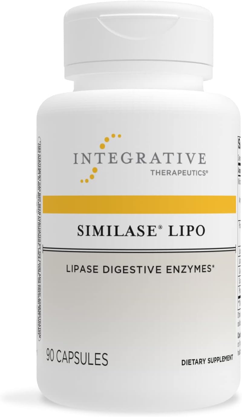 Integrative Therapeutics Similase Lipo - Supports Fat Digestion* - Gut Support Supplement With Digestive Enzymes - Includes Similase, Protease & Amylase - Vegan - 90 Capsules