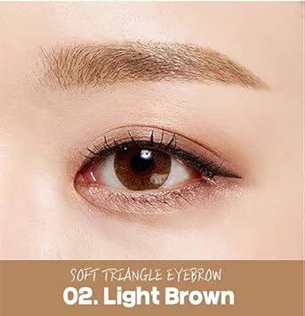 Set Coringco Eyebrow Pencil Makeup Brow Stylist Definer Fills In Sparse Areas Long Lasting Soft Triangle Eye Brow 02 Light Brown 0.005Floz K Beauty