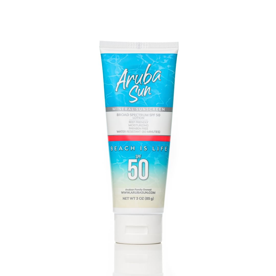 Reef Friendly, Spf 50 Mineral Sunscreen, Moisturizer For Face, 3 Oz, Water Resistant Up To 80 Minutes, (Chemical-Free), Broad Spectrum Protection With Titanium Dioxide & Zinc Oxide