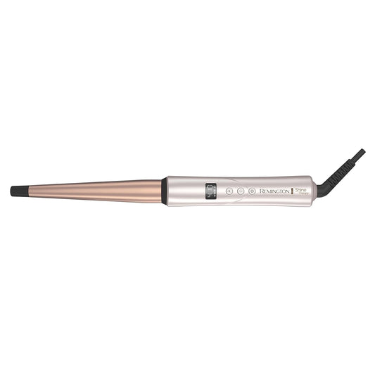 Remington Shine Therapy Argan Oil & Keratin Infused ½-1 Inch Tapered Curling Wand For Natural Curls, Includes Heat Glove