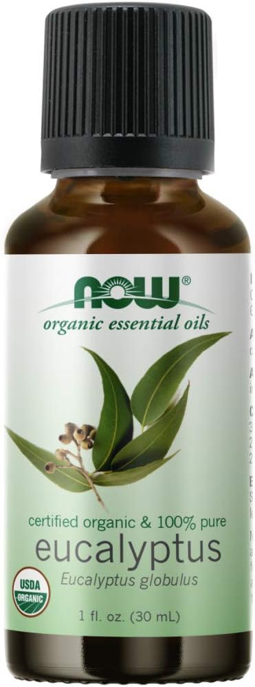 Now Essential Oils, Organic Eucalyptus Globulus Oil, Clarifying Aromatherapy Scent, Steam Distilled, 100% Pure, Vegan, Child Resistant Cap, 1-Ounce