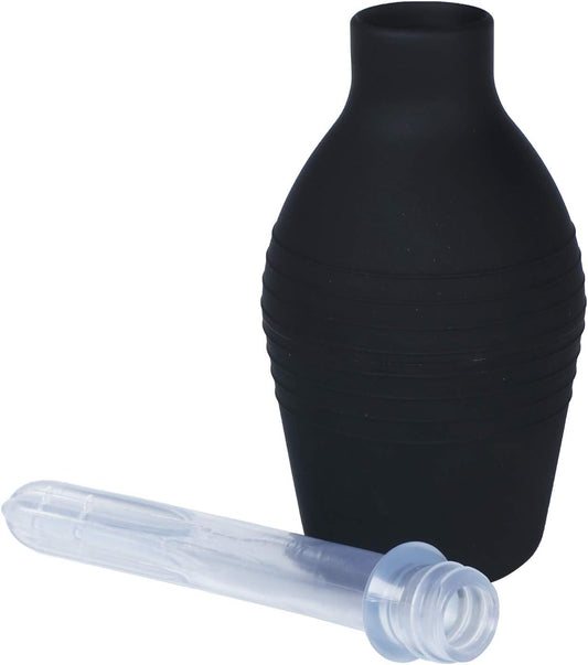 Anal Douche Enema Bulb Vaginal Douche Enema Cleaner for Women’s or Man’s Health (500ml Black and Transparent)