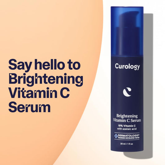 Curology Brightening Vitamin C Serum, 10% Vitamin C With Azelaic Acid, Visibly Evens Skin Tone, Smooths Texture, And Calms Redness, Milky Texture, 1 Fl Oz