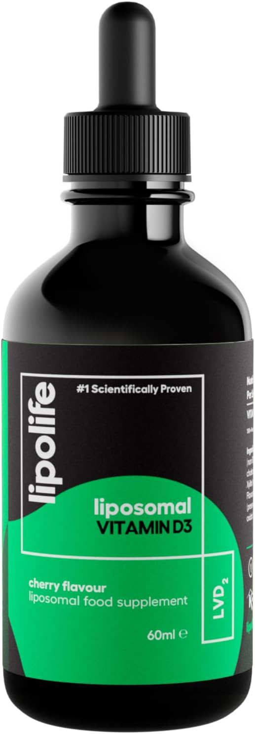 Liposomal Vegan Vitamin D3 Supplement | Highly Absorbable Plant Sourced D3 | Manufactured In Uk To Cgmp Standards | Lipolife | 60 Servings. 1000Iu. Lvd2
