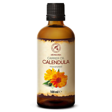 Calendula Oil 3.4 Fl Oz (100Ml) - Calendula Officinalis Flower Extract – Infused - Almond Oil Base - 100% Pure & Natural - Marigold Oil – Benefits For Skin, Nails, Hair, Face, Body