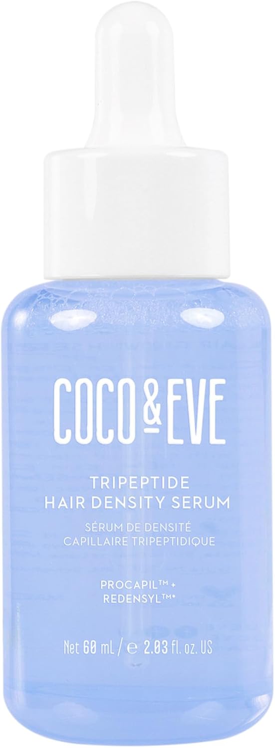 Coco & Eve Boost Therapy Tripeptide Hair Density Serum. For Thicker, Fuller Hair. Anti-Hair Loss & Shedding, Lightweight Scalp Treatment With Biotin & Caffeine For Volume & Restoration (60 Ml)
